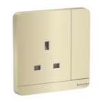 Schneider Electric 施耐德電氣 AvatarOn 13A 單位連保護門有掣插座連LED指示燈 (沉醉金) (E8315N_WG_C5)